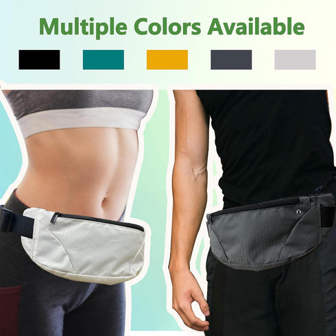 Slim Waist Bag for Running,Running Belt for Sports Travel Working Out, Running Fanny Pack for Women and Men Crossbody Money Belt Bum Bag with Adju...