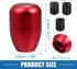 6 Speed Manual Shift Knob Car Shifter Stick Gear Knobs Aluminum AlloyShifting Lever with 8mm 10mm 12mm Adapters Red...