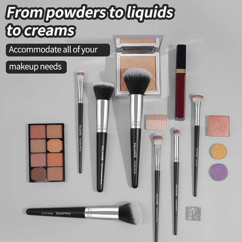 MAANGE Makeup Brushes 18 Pcs Makeup Brush Set Premium Synthetic Make up Brushes Professional Face Powder Blush Pointed Eyeshadow Blending Brush Ki...