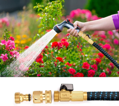 Garden Hose Quick Connectors 6 Set, Solid Brass 3/4 Inch Thread Fitting, Water Hose Connectors Garden Hose Disconnect 3/4" GHT, No-Leak Male Femal...
