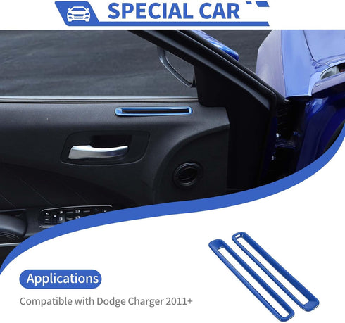 Door Air Conditioner Vent Panel Trim Cover Interior Accessories Compatible with Dodge Charger 2011-2023,Blue......