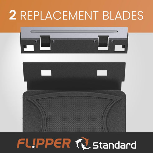 FL!PPER Standard Aquarium Algae Remover for Fish Tank Cleaner Replacement Blades, Pack of 2 - Glass Scraper Blades for Cleaning Kits - Water Clean...
