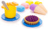 Toddler Food Toys Pretend Playset Colorful Dessert Playset with Realistic Cookies, Macarons, Pies, Cups, Ice Cream, Spoons and Large Tray for Boys...