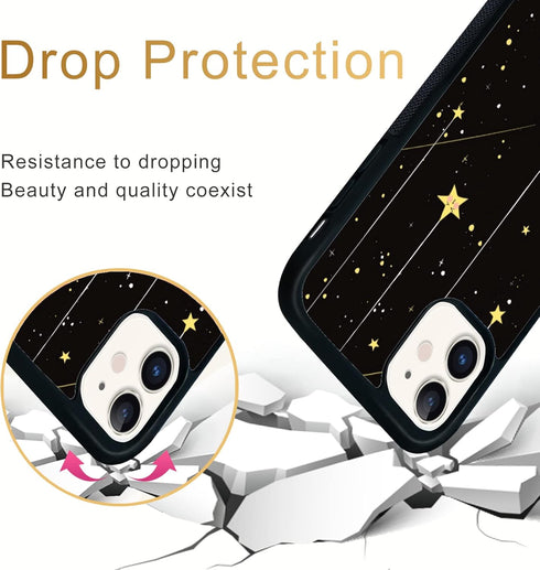 Cute Cat iPhone 11 Case - 6.1 Inch Yellow Cat Pattern iPhone Case, Non-Slip Pattern Design and Shock Absorption, Soft Silica Gel Frame Support Bla...