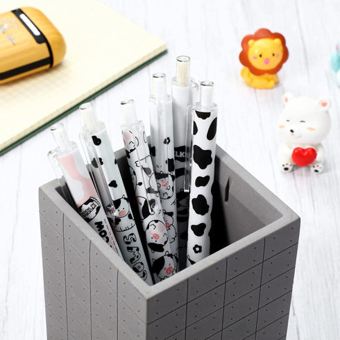 18 Pieces Cow Print Stuff, 12 Cow Pens and 300 Sheets Cow Notes with 5 Styles, Aesthetic Pens, Cow Print Gifts for Christmas Office School Supplie...