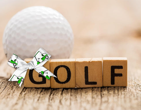 Golf Party Ribbon Set - 6 Pack Golf-Themed Grosgrain Ribbon for Sports Events Bow Ties Packaging Supplies Ribbons Wrapping Craft Ribbons for Sport...