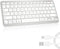 Bluetooth Keyboard, Ultra-Slim Wireless Keyboard for iPad, Rechargeable Ergonomic Computer Keyboard for iOS, Android, Windows PC Tablets Phone, Wh...