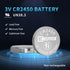 EEMB 10 PACK CR2450 Battery 3V Lithium Battery 2450 Button Coin Cell Batteries DL2450?ECR2450?BR2450 for Watch Tea Lights Votive Candles Alarm Sys...