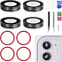 2 Sets for iPhone 11 Red Back Camera Lens Bracket Replacement with Double Sided Adhesive for iPhone11 Rear Camera Glass Lens Frame Kit with Assemb...