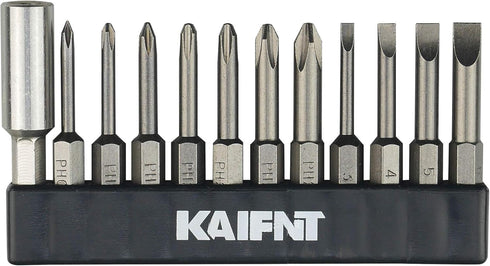 K456 Impact Phillips/Slotted Power Bit Set with Magnetic Bit Holder, 1/4-Inch Hex Shank, 12-Piece...