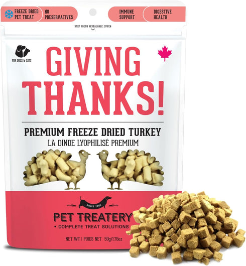 Freeze Dried Turkey Treats for Dogs & Cats (1.76 oz, Pack of 1) - Single Ingredient Flash Frozen to Maintain Nutrients Vitamins and Healthy Oils M...
