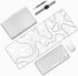 White Mouse Pad Extended Gaming Mouse Pad for Desk 31.5 x 11.8 Inch Black and White Mousepad Topographic Mouse Pad with Anti-Slip Rubber Base for ...