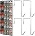 40 Large Over the Door Shoe Organizer Shoe Rack for Door Gray Mesh Pockets Hanging Shoe Organizer for Closet Shoe Holder Rack Behind Door Hanger H...