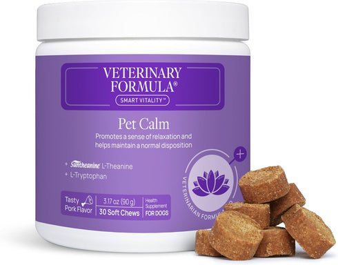 Veterinary Formula Smart Vitality Pet Calm Supplement for Dogs - Soft Chews, 30ct - Promotes a Sense of Relaxation During Moments That May Cause S...