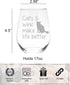 Cats and Wine Make Life Better Stemless Wine Glass - 17 oz - Funny Cat Lover Themed Gift for Men and Women...