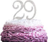 29 Years Birthday Cake Topper - New Best Crystal Rhinestone 29th Wedding Anniversary Or 29 Years Old Cake Topper Party Decoration Silver...