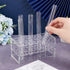 OLYCRAFT 18 Sockets Acrylic Clear Test Tube Rack Transparent Acrylic Test Holder Rack Centrifuge Tube Holder Labortory Display Stands Lab Supplies...