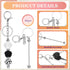 20 Pcs Beadable Keychain Bars Metal Beaded Blank Keychains Charms DIY Keychain Supplies Bulk for DIY Pendant Jewelry...