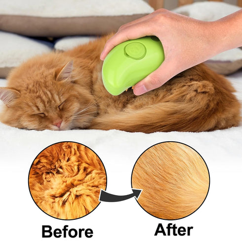 2024 Multifunctional Cat Dog Hair Brush for Removing Tangled and Loose Hair, Steamy Cat Brush, 3 In1 Cat Steamy Brush for Massage, Cat Grooming Br...