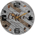 TIANCENTRAL H Rustic Kitchen Wall Clock Wooden Office Coffee Decor Wall Clocks 12 inches Silent Clocks for Kitchen/Office/Coffee Corner/Cafe Shop ...