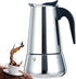 2 Cup 100ML 3.3oz Stovetop Espresso Maker Stainless Steel Moka Pot Espresso Maker Percolator Italian Coffee Maker Capable Moka Coffee Machine Cafe...