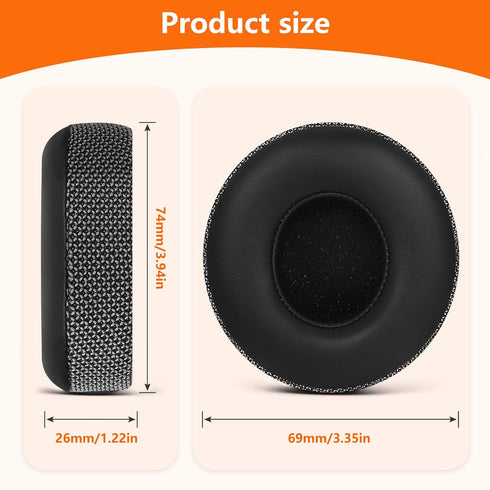 Replacement Ear Pads Cushions for Beats Solo 2/3 Wireless Headphones, Ear Pads for A1796 / B0534, Headphone Earpads with Noise Cancelling Foam, So...