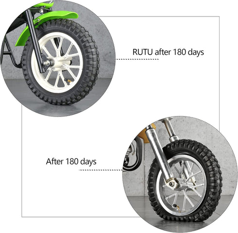 RUTU 12.5x2.75 Inner Tubes Set - Heavy Duty Inner Tubes Replacement for Electric Dirtbike, Scooter, Kids Bicycle, Stroller - Angled Copper Valve, ...