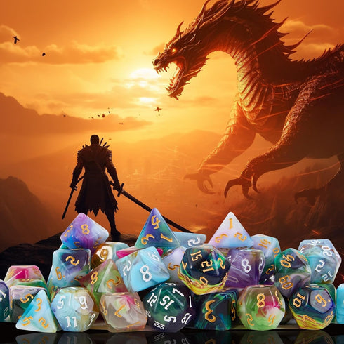 DND Dice Set,8x7 (56 Pieces) Polyhedral Dice with a Large Drawstring Bag Great for Dungeons and Dragons, Role Playing RPG MTG Table Game?8 Colors?...