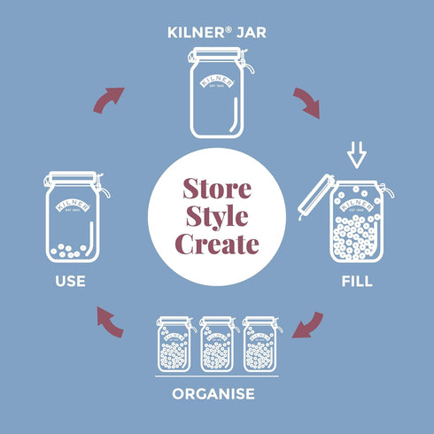 Kilner Swing Top Square Glass Jar | 1.5L...