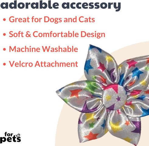 Huxley & Kent Pet Pinwheel | Superstar (Large) | Birthday Velcro Collar Accessory for Dogs/Cats | Bow Collar Attachment | Cute, Comfortable Access...