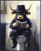 Posterizer 1 pcs-funny cute highland cow reading on toilet 2-Bathroom Restroom Art-Art for Animal Lovers-Decor for Home & Office- unframed wall ar...