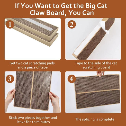 Splicing Cat Scratch Pad: Cat Scratchers for Indoor Cats, Cat Scratcher Cardboard, Cat Scratching Pad, Cat Scratching Post for Indoor Cats, Premiu...