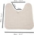 USIX Hand Tufted Cotton Towel-Like Hotel Spa Tub Shower Bath Floor Mat Washable Bath Mats Soft Absorbent Cotton Rug/Non-Rubber Back (Grey,U Shape ...