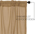 VHC Brands Primitive Farmhouse Kitchen Window Curtains-Tobacco Cloth Fringed Tier Pair, Set 24x36, Khaki Tan...