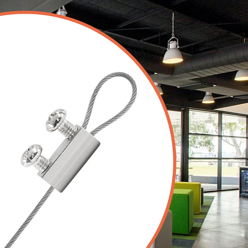 12 Pcs Stainless Steel Wire Rope Cable Clamp, Adjustable New Upgrade Double Hole Wire Rope Clamp Fastener...