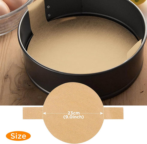 GeeRic 100 Pcs Baking Parchment Paper, 9 inch Round Cake Pan Liner with Lift Tab, Non-Stick Precut Baking Parchment for Baking Cookies, Bread (Unb...