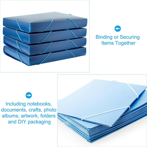 PATIKIL 6 Inch Elastic Barbed Cord, 200 Pcs 1.6mm Loop Stretch Round String with Metal Barb Fasteners for Hats Masks Menus Crafting Book, White (1...