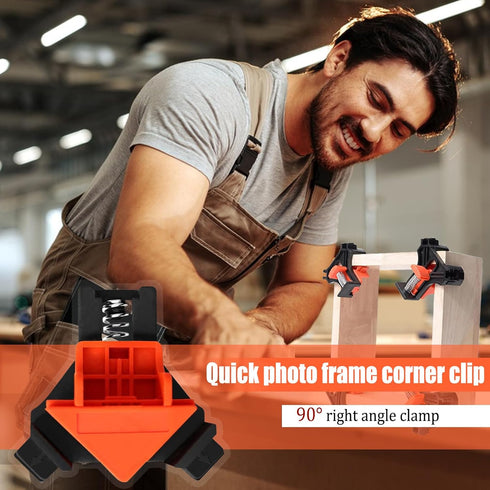 90 Degree Angle Clamps Corner Clamps for Woodworking 8pcs ABS Adjustable Swing Corner Clip Fixer Wood Clamps for Drilling Making Claw Clamps for C...