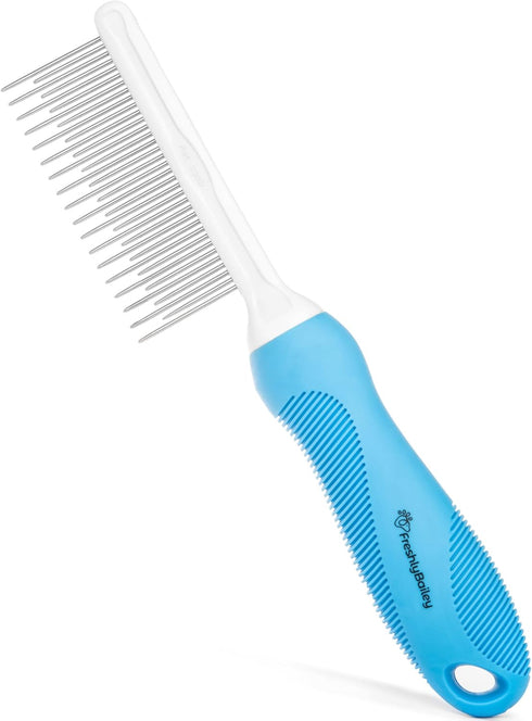 Dog & Cat Combs For Grooming Long Haired Cats & Dogs - Top Pet Detangler Brush For Long & Curly Hair - Comb Removes & Prevents Matted Fur - Perfec...