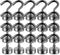 20 Pack Black Magnetic Hooks, 25 Lbs Heavy Duty Magnetic Hook, Neodymium Magnet Hooks for Refrigerator, Magnets with Hook for Cruise, Grill, Kitch...