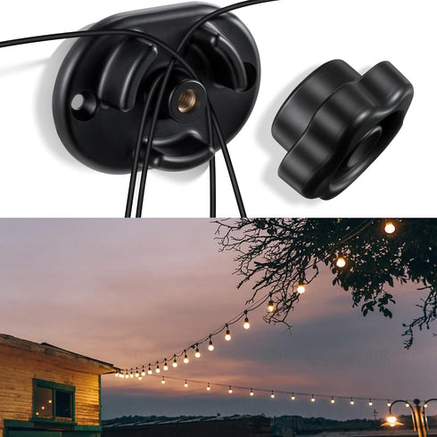 Saillong 4 Pack Hooks for Outdoor String Lights, Christmas Light Clips Weatherproof, Lights Hanger Hooks for Hanging Christmas Fairy Light, Cable,...