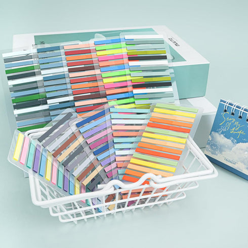 3000Pcs Reusable Transparent Highlighter Tape, Short Highlighting Strips Index Tabs, Aesthetic Sticky Notes for Office School Supplies...