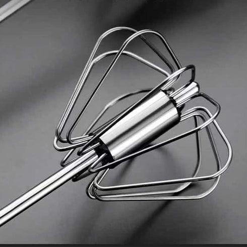 Stainless Steel Egg Beater, Hand Mixer Hand Push Mixer Manual Egg Beater Semi-automatic Mixer Press Mixer Kitchen Tools for Mixing and Whipping...