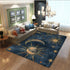 Stars and Moon Star Area Rug Solar System Constellation Area Rug Stars and Moon Blue Night Sky Print Pattern Floor Mat Suitable for Bedroom and Li...