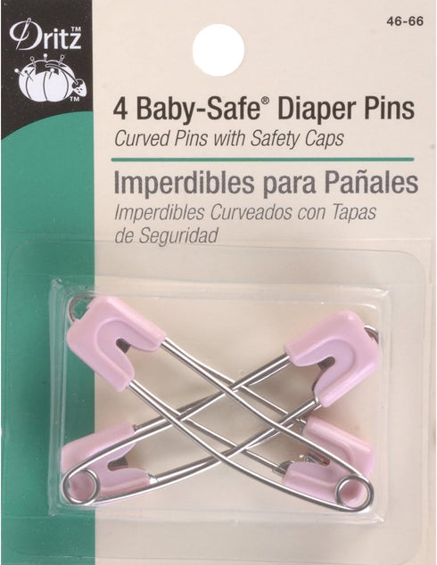 Dritz Pastel Baby-Safe, 4 Count, Assorted Colors Diaper Pins...