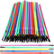 Prasacco 100 Pieces Paint Brushes Bulk, Plastic Paint Brushes for Kids Paint Brushes Oil Watercolor Brushes Colorful Detail Painting Kit for Kids ...