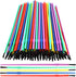 Prasacco 100 Pieces Paint Brushes Bulk, Plastic Paint Brushes for Kids Paint Brushes Oil Watercolor Brushes Colorful Detail Painting Kit for Kids ...