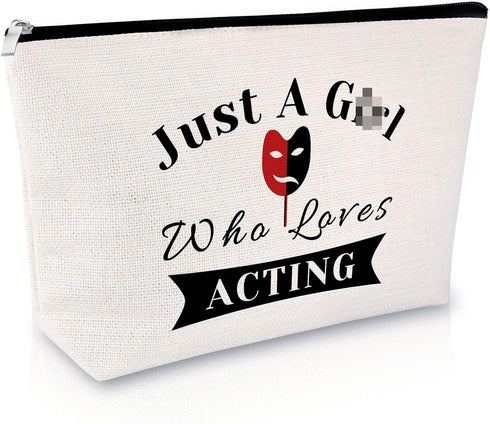 Theatre Life Makeup Bag Funny Birthday Gift for Actor Friendship Gift for Women Cosmetic Bag Thespian Inspirational Gift Retirement Gift for Drama...