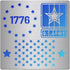GORGECRAFT 6.3 Inch Independence Day Metal Stencils American Flag 50 Star and 13 Stars 1776 Stainless Steel USA Army Templates for Wood Burning En...