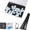 Strong Back-Glue Self Adhesive Cable Zip Tie Mounts Kit - 100 Set Cable Management Clips with 6" Zip Ties, Wire Holders - Outdoor Sticky Wire Orga...